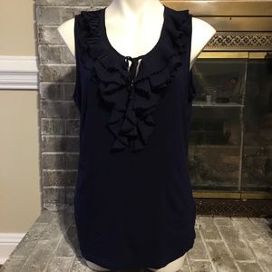 Ladies navy blue Ralph Lauren blouse size large